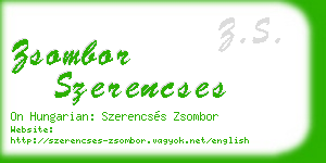 zsombor szerencses business card